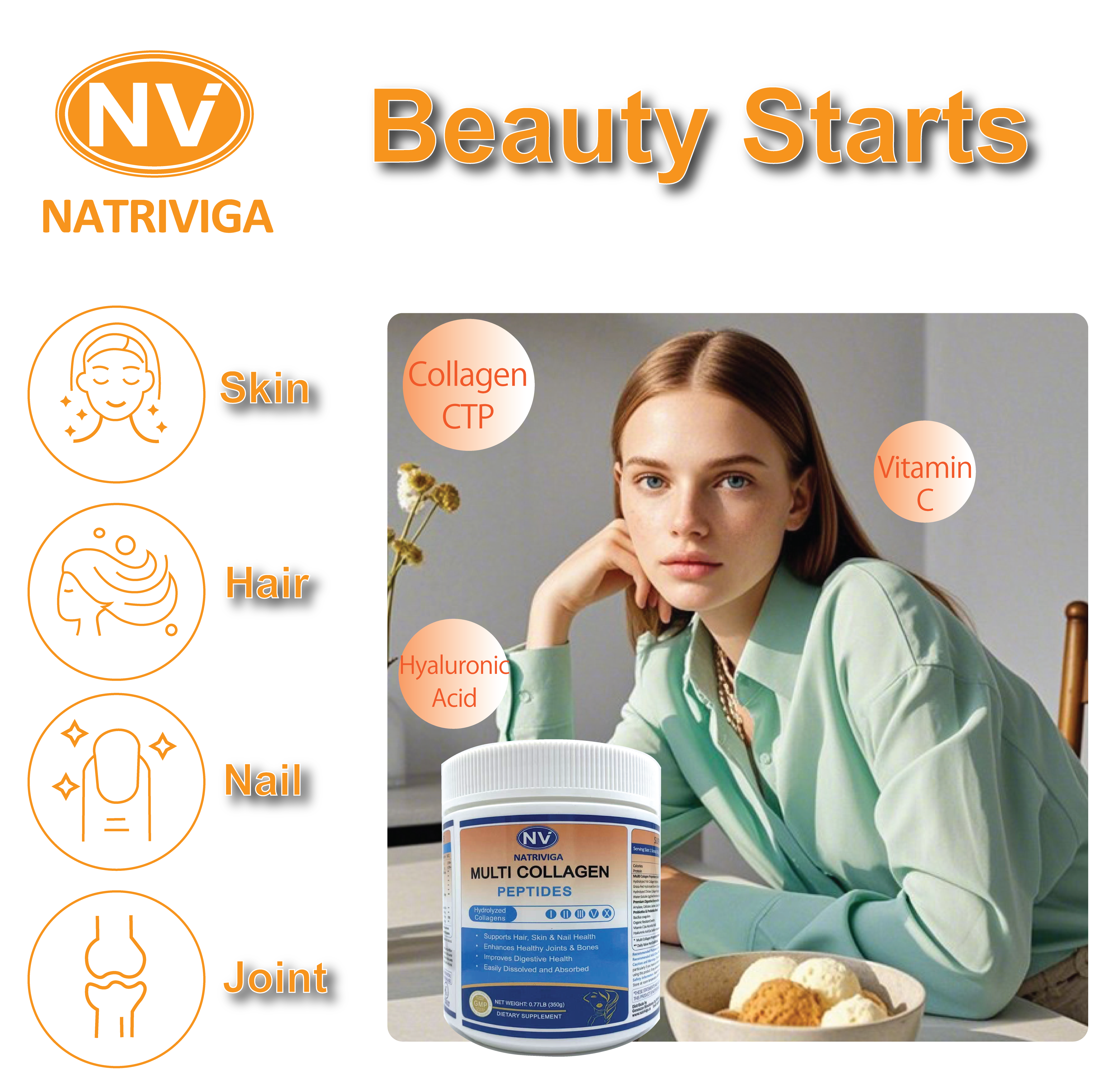 Beauty Effects of Natriviga Multi Collagen Peptides