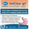Front label of Natriviga HeliClear IgY + Probiotics for gastrointestinal health support.