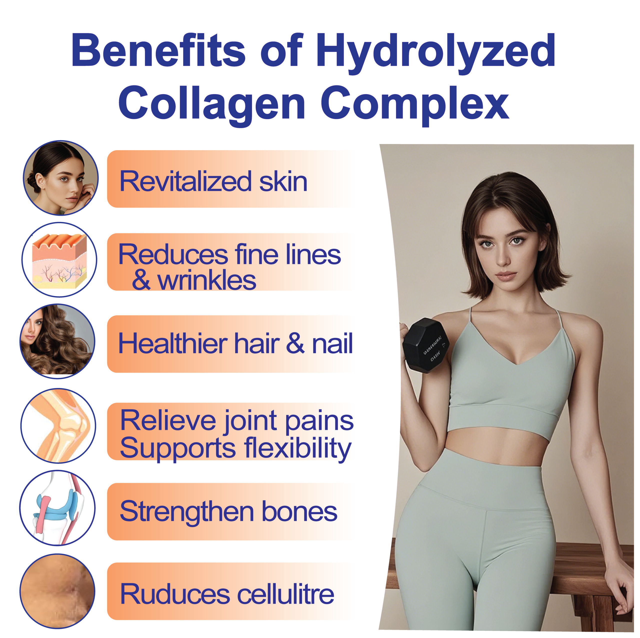Benefits of Hydrolyzed collagen Complex of Natriviga Multi Collagen Peptides
