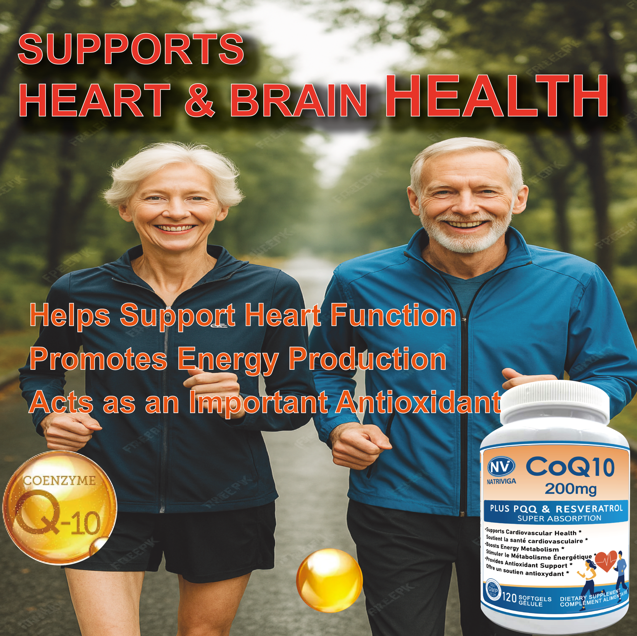 CoQ10 supports heart and brain health
