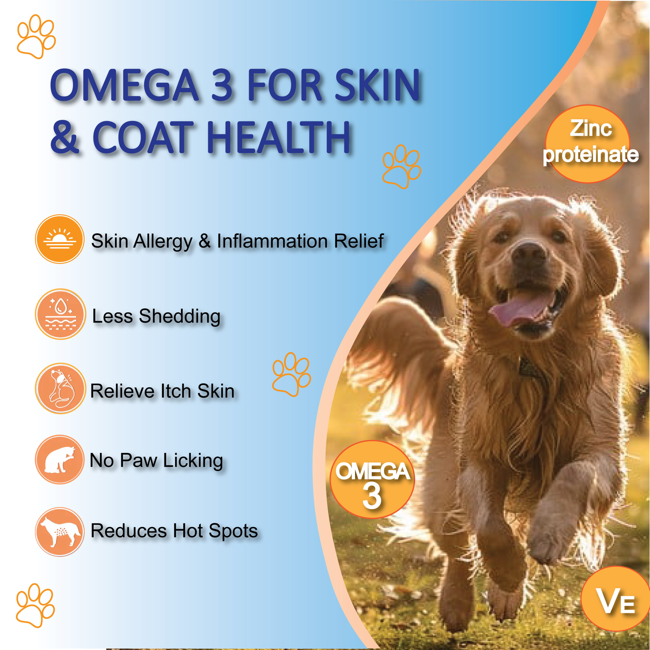 Omega 3 in Natriviga Probiotics for Dogs, a supplement for digestive health.