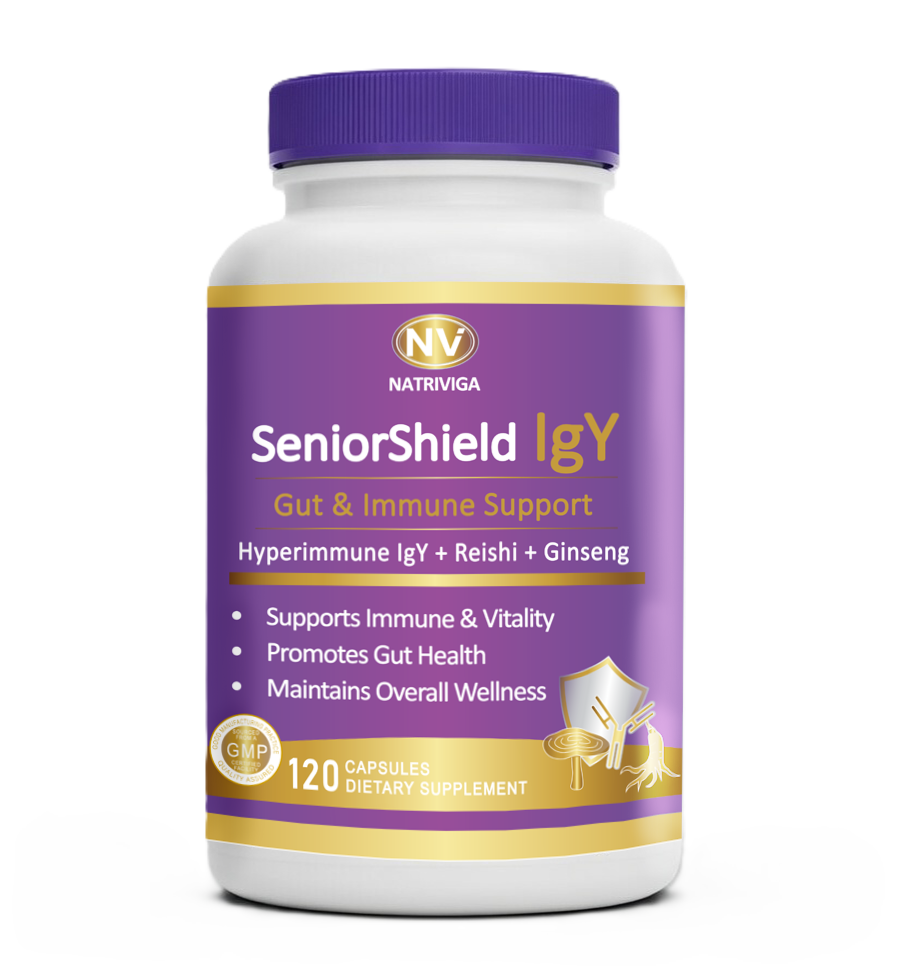 SeniorShield IgY + Mushroom & Ginseng for Immunity & Vitality