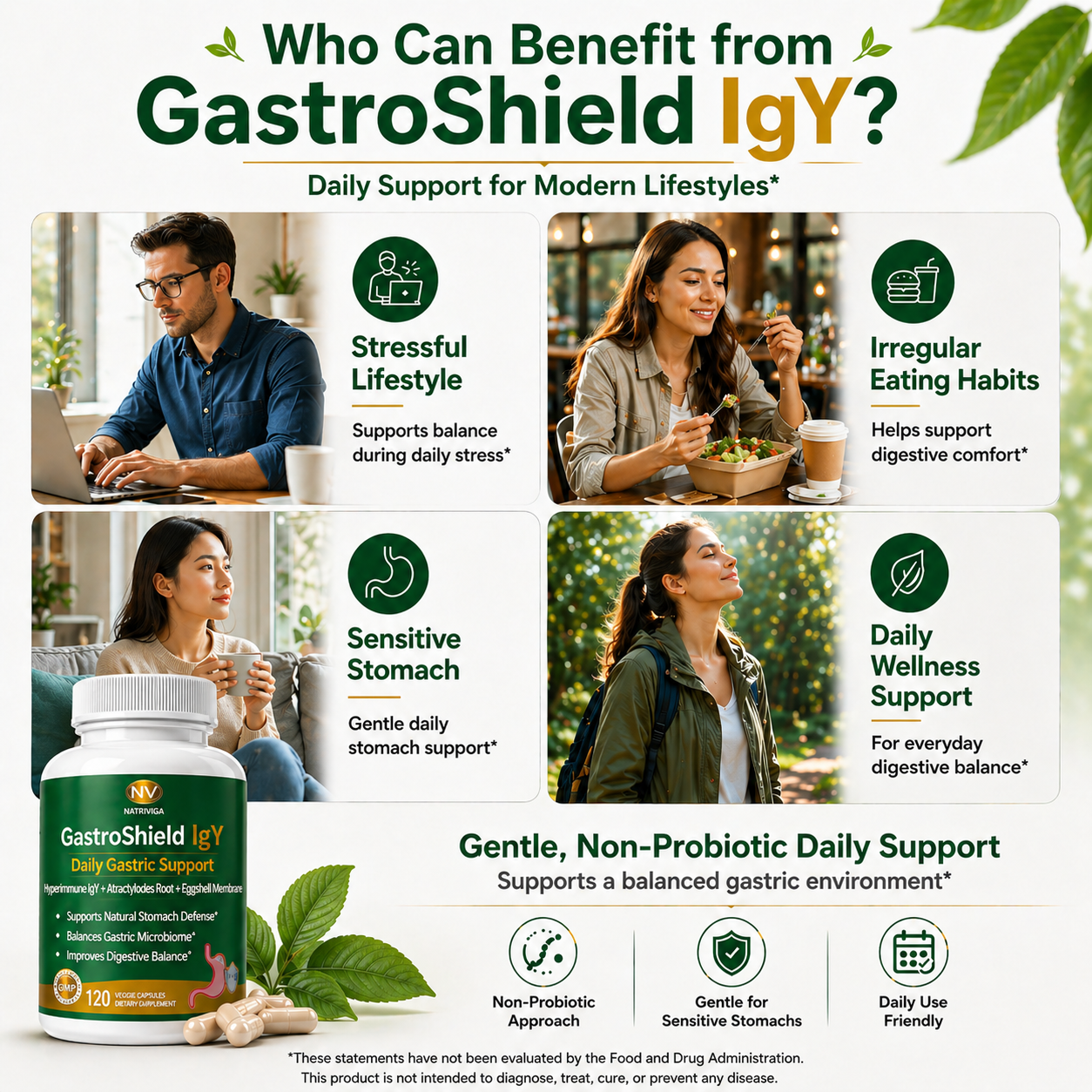 NATRIVIGA GastroShield IgY: Daily Gastric Wellness Support with Hyperimmune IgY, Atractylodes Rhizome & Eggshell Membrane - Image 7