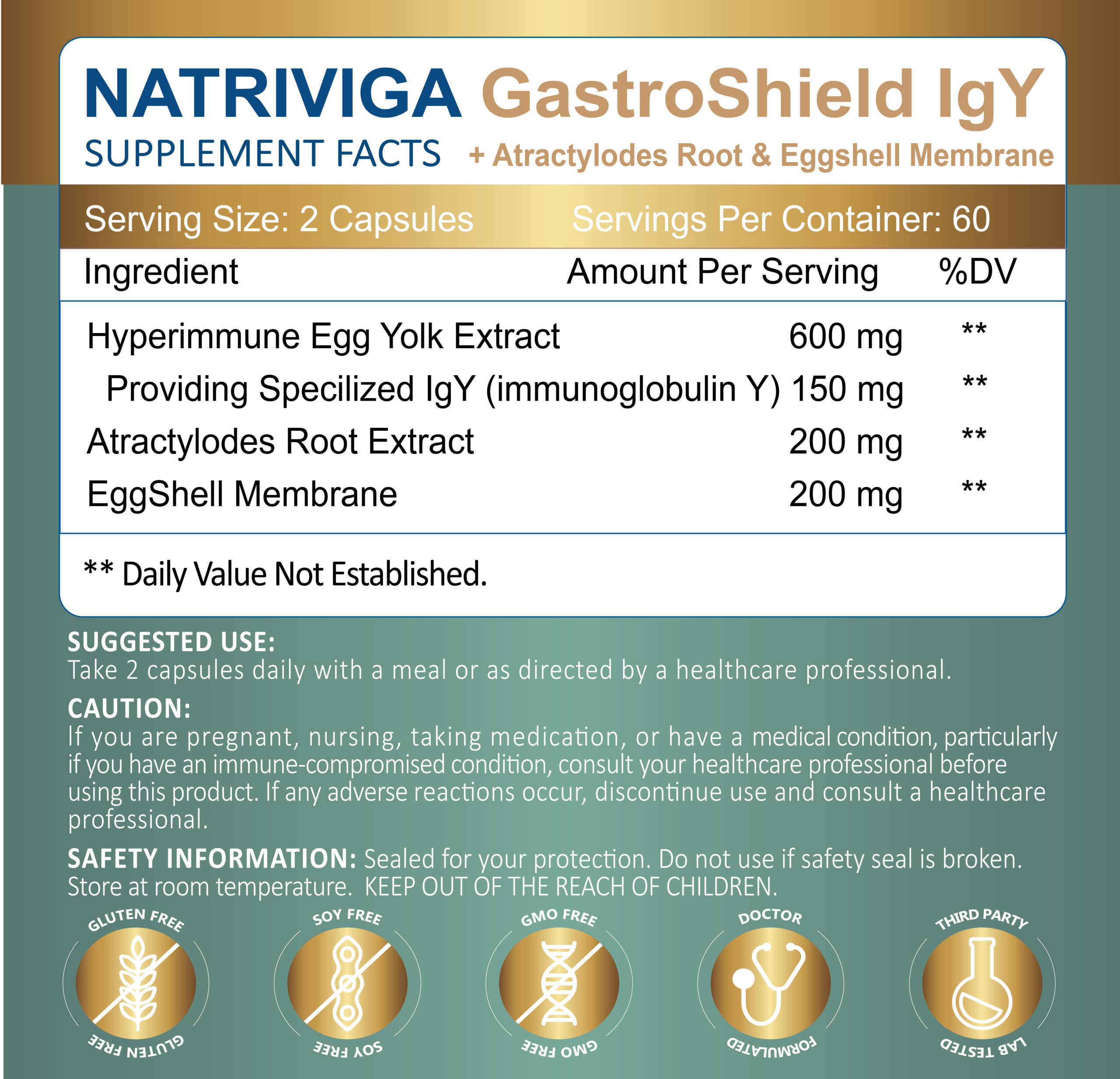 NATRIVIGA GastroShield IgY: Daily Gastric Wellness Support with Hyperimmune IgY, Atractylodes Rhizome & Eggshell Membrane - Image 10